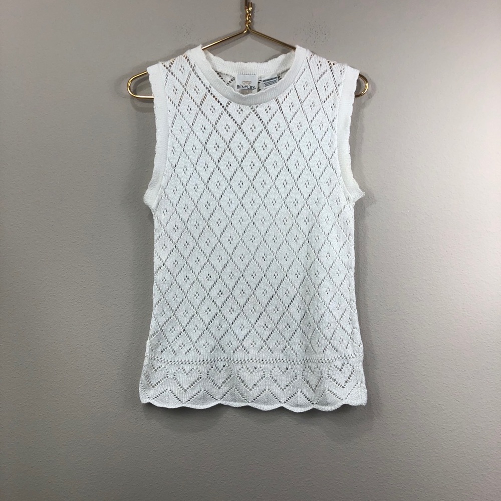 TR Bentley Vintage Crochet Sweater Vest